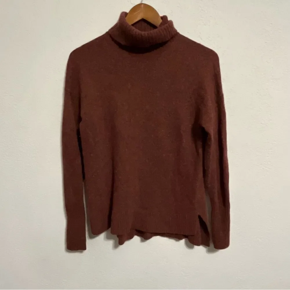 J. Crew Brown Wool Blend Turtleneck Sweater